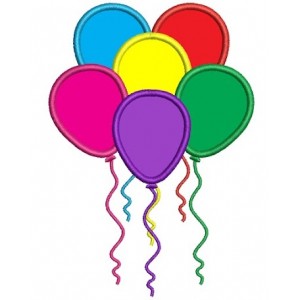 Balloons Applique Machine Embroidery Design Digitized Pattern